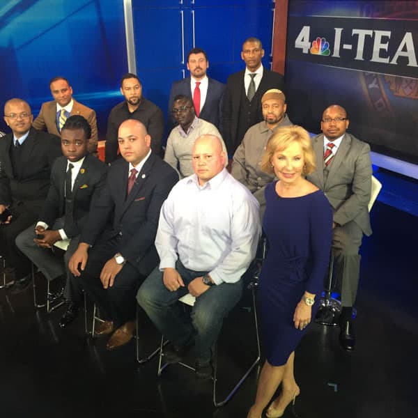 Sarah Wallace with the NBC 4 I-Team on the Channel 4 set.